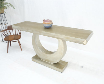 EstablishedLines Large 37"h Silvered Patinated Lacquered Welded Steel Heavy Console Table MINT