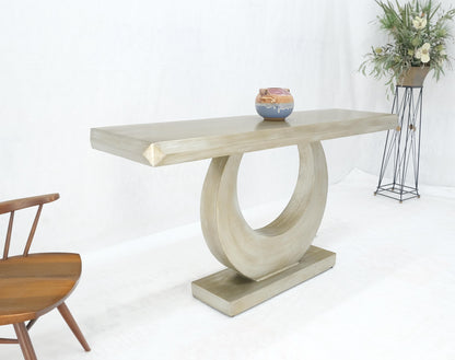 EstablishedLines Large 37"h Silvered Patinated Lacquered Welded Steel Heavy Console Table MINT
