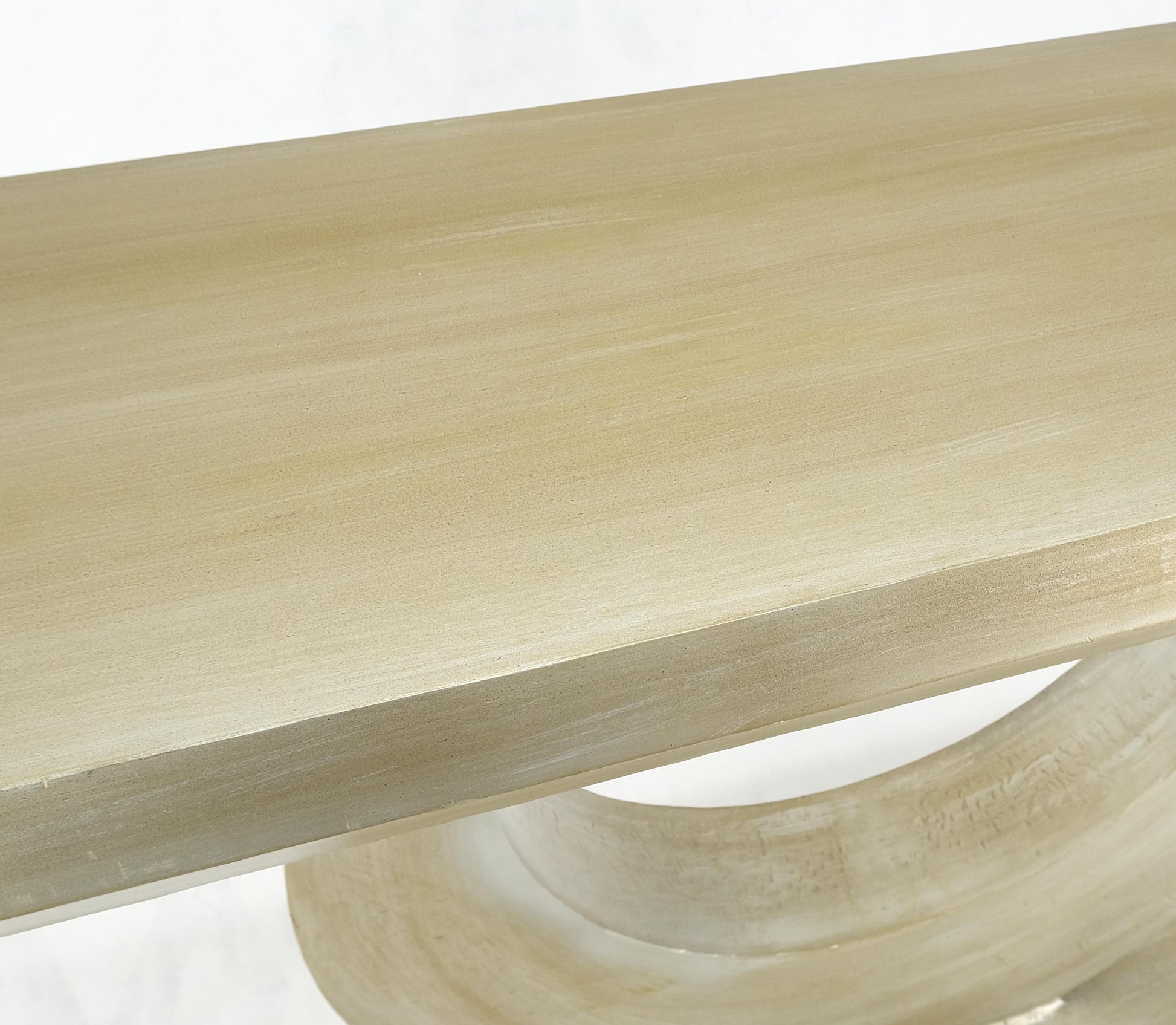 EstablishedLines Large 37"h Silvered Patinated Lacquered Welded Steel Heavy Console Table MINT