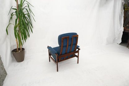 EstablishedLines Danish Mid Century Modern Teak Dowels Design Lounge Chair by Selig