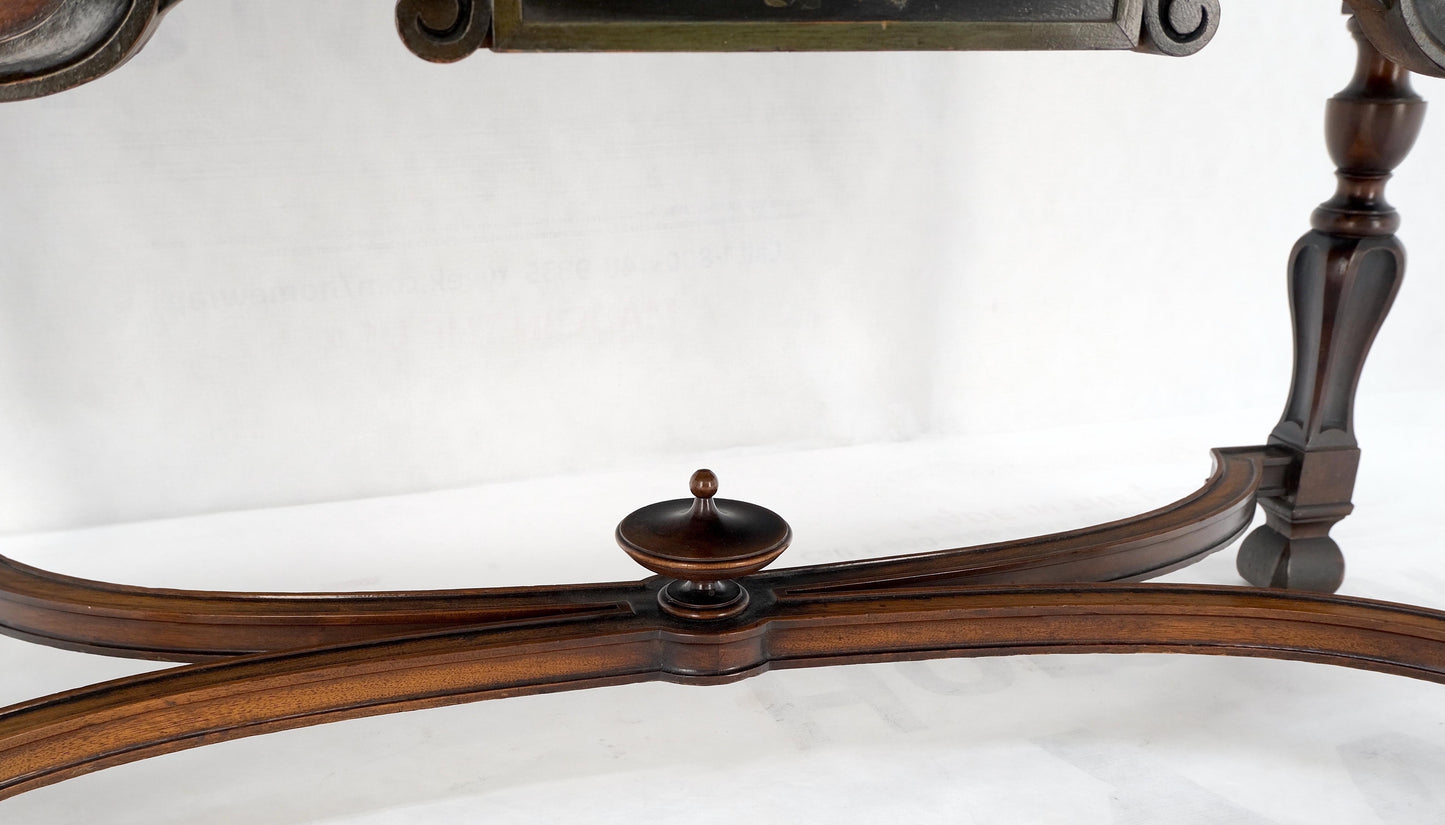 EstablishedLines Paint Decorated Two Door Jacobean Style Turned Legs Stretcher Base Server Mint!
