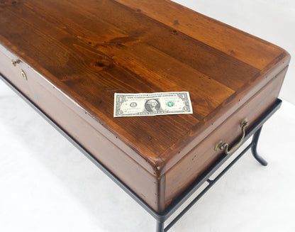 EstablishedLines Vintage Hope Chest Storage Box on Metal Frame Box