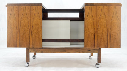 EstablishedLines Danish Mid Century Modern Rosewood Bar Cart Trolley by Niels Erik Glasdam Jensen