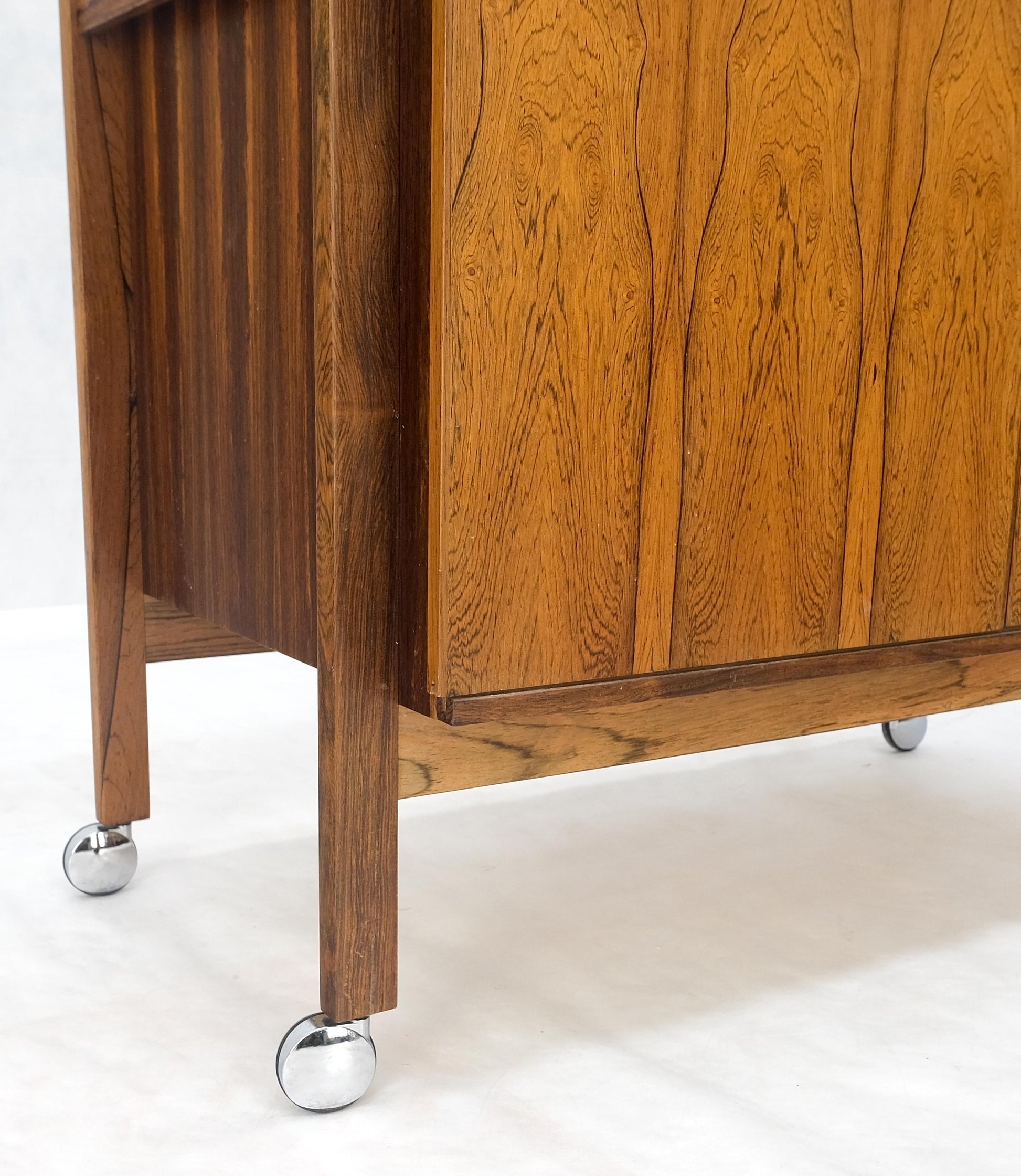 EstablishedLines Danish Mid Century Modern Rosewood Bar Cart Trolley by Niels Erik Glasdam Jensen