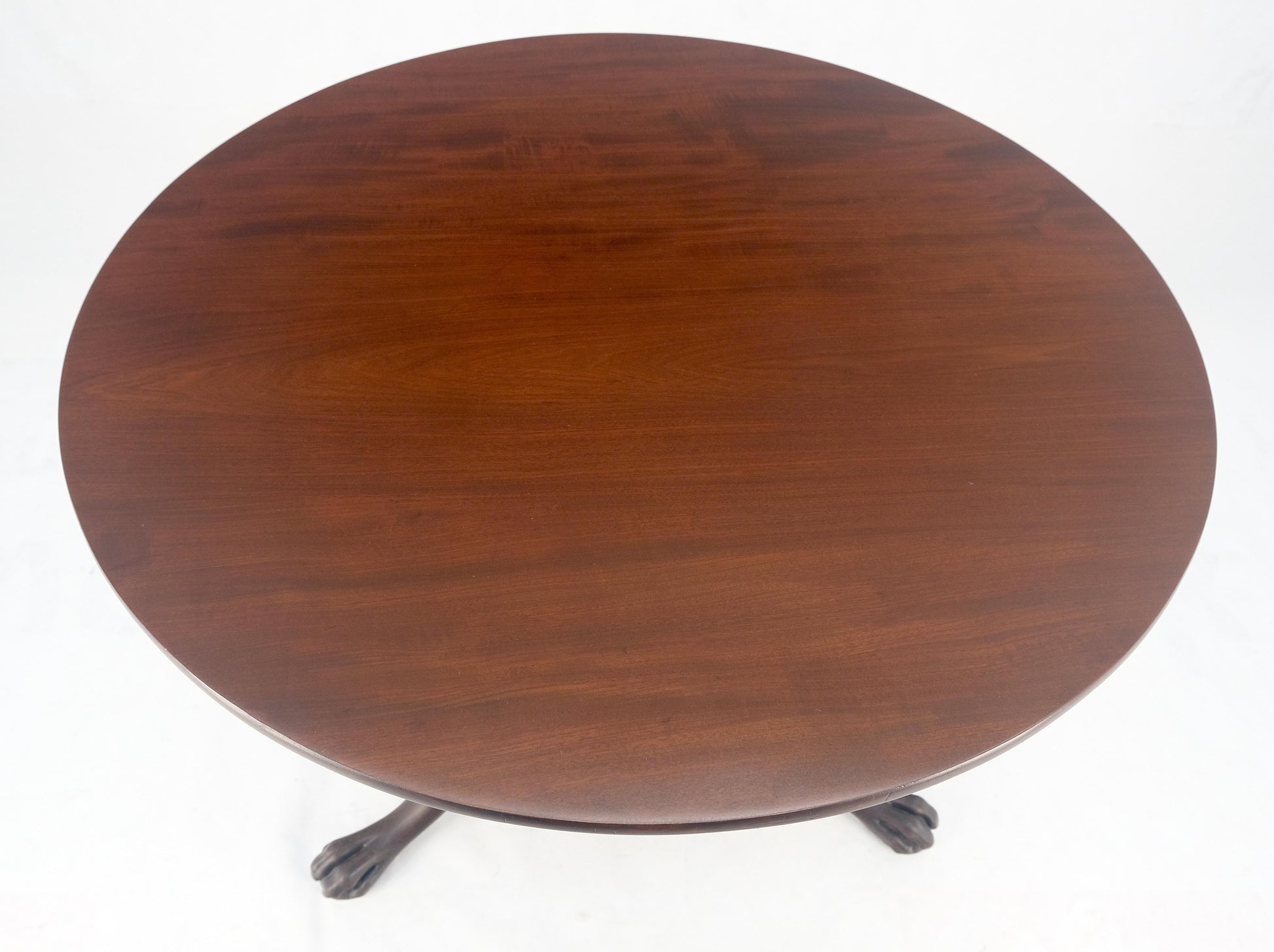 EstablishedLines 19th Century Solid Mahogany Tilt Top Claw Feet Lamp Side Center Breakfast Table