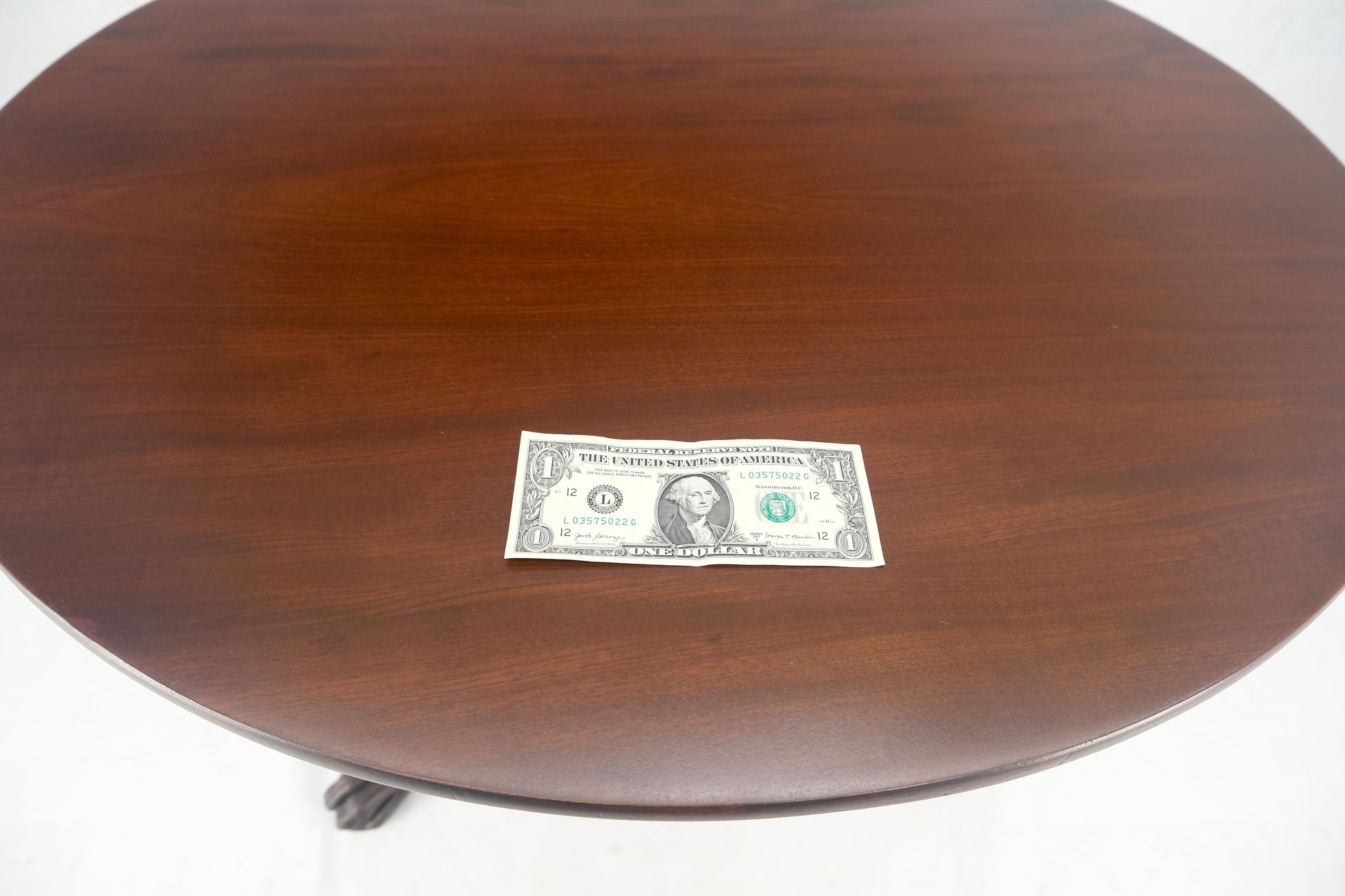 EstablishedLines 19th Century Solid Mahogany Tilt Top Claw Feet Lamp Side Center Breakfast Table