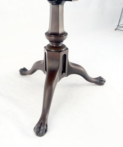EstablishedLines 19th Century Solid Mahogany Tilt Top Claw Feet Lamp Side Center Breakfast Table