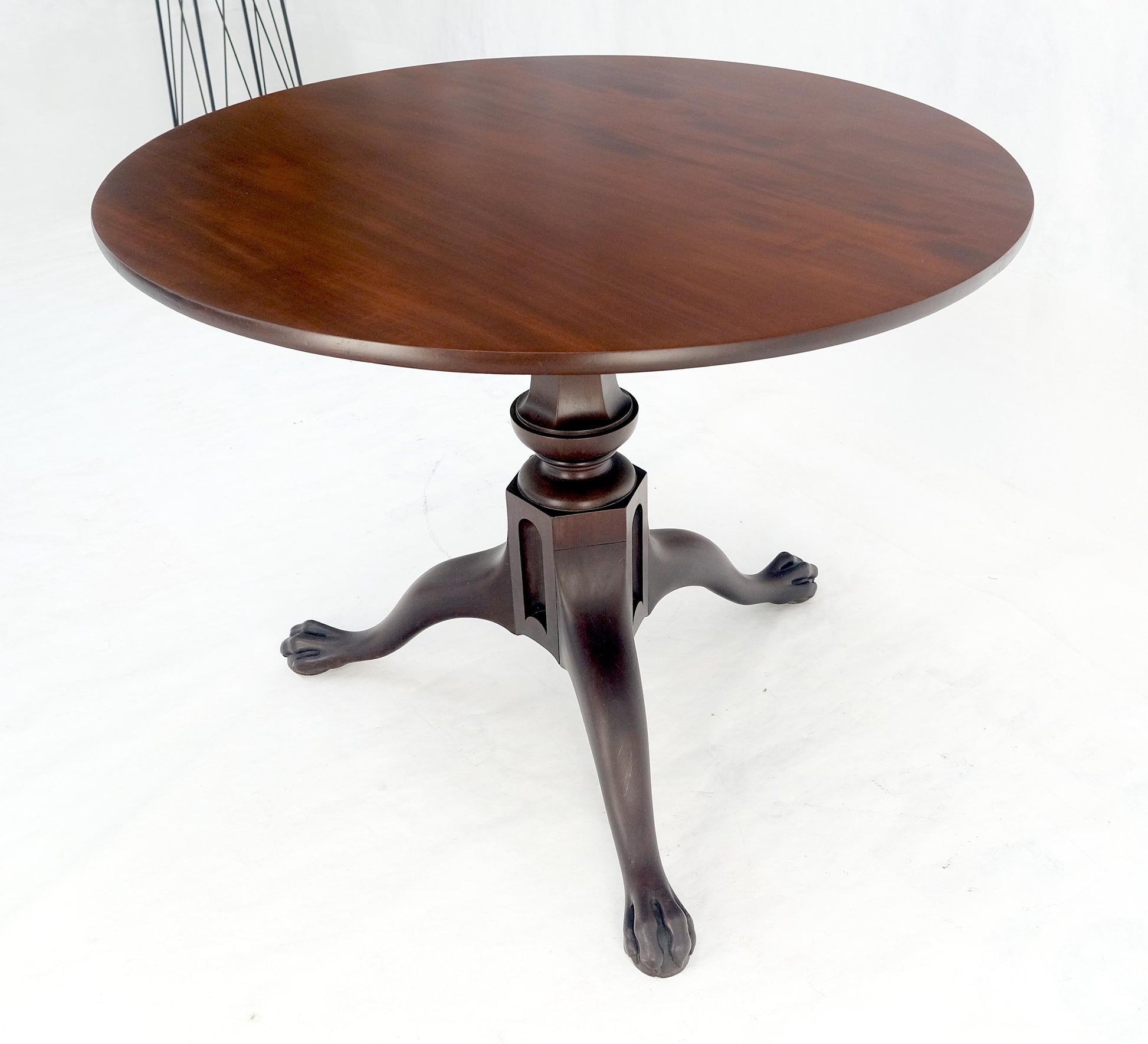 EstablishedLines 19th Century Solid Mahogany Tilt Top Claw Feet Lamp Side Center Breakfast Table