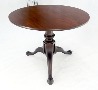 EstablishedLines 19th Century Solid Mahogany Tilt Top Claw Feet Lamp Side Center Breakfast Table