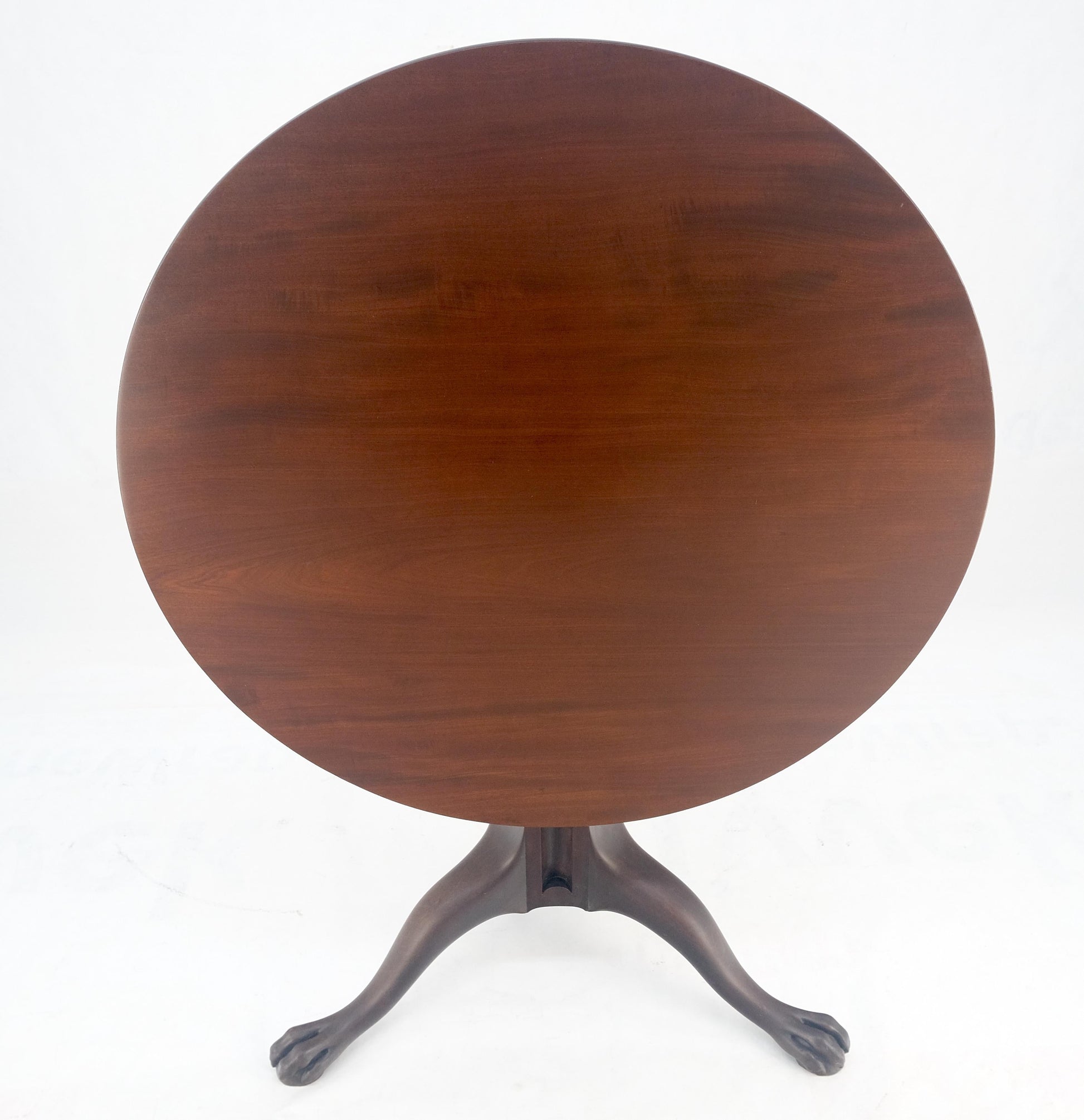 EstablishedLines 19th Century Solid Mahogany Tilt Top Claw Feet Lamp Side Center Breakfast Table