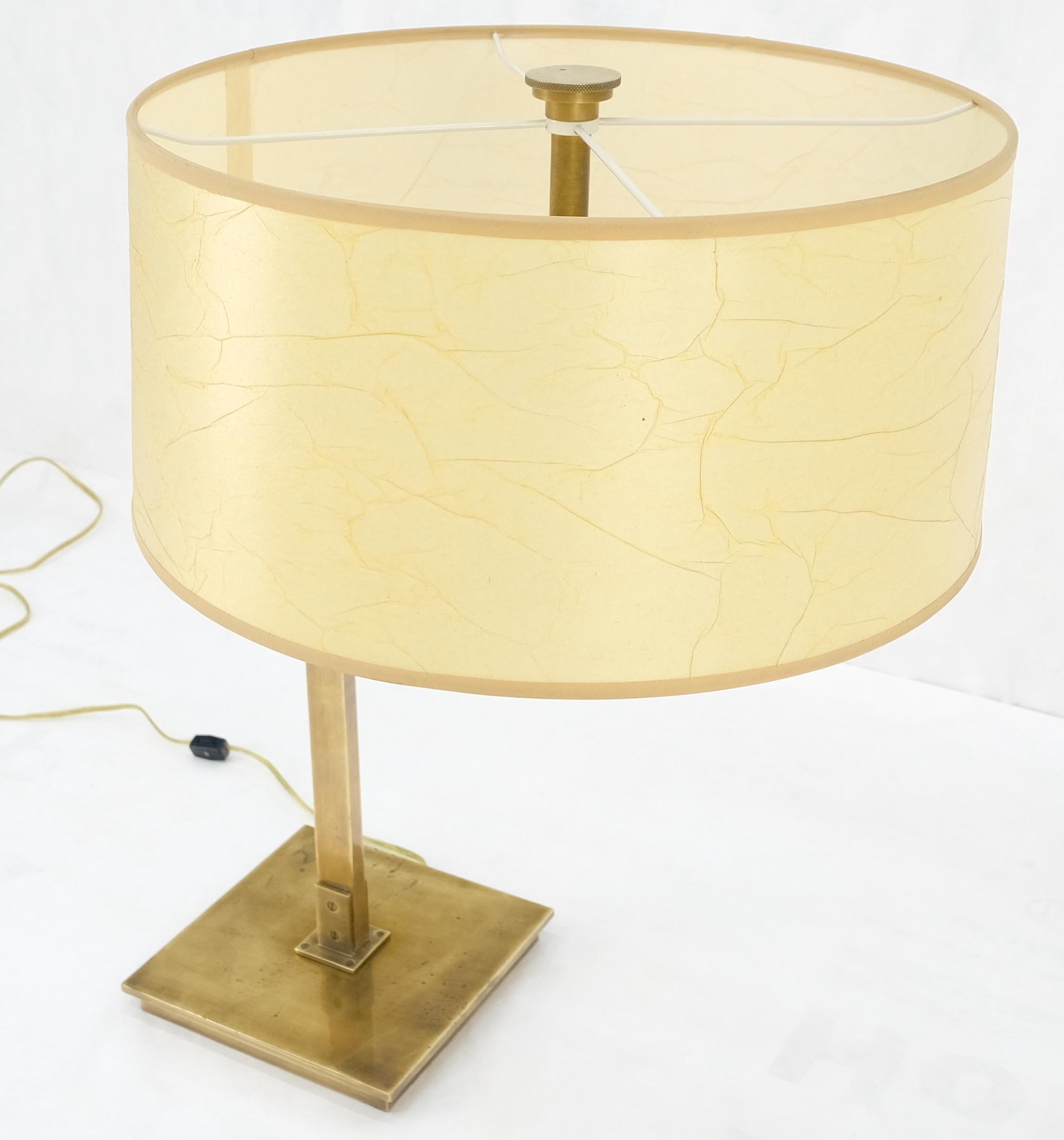 EstablishedLines MId Century Modern Solid Bronze or Brass Adjustable Arm Table Lamp w/ Shade MINT