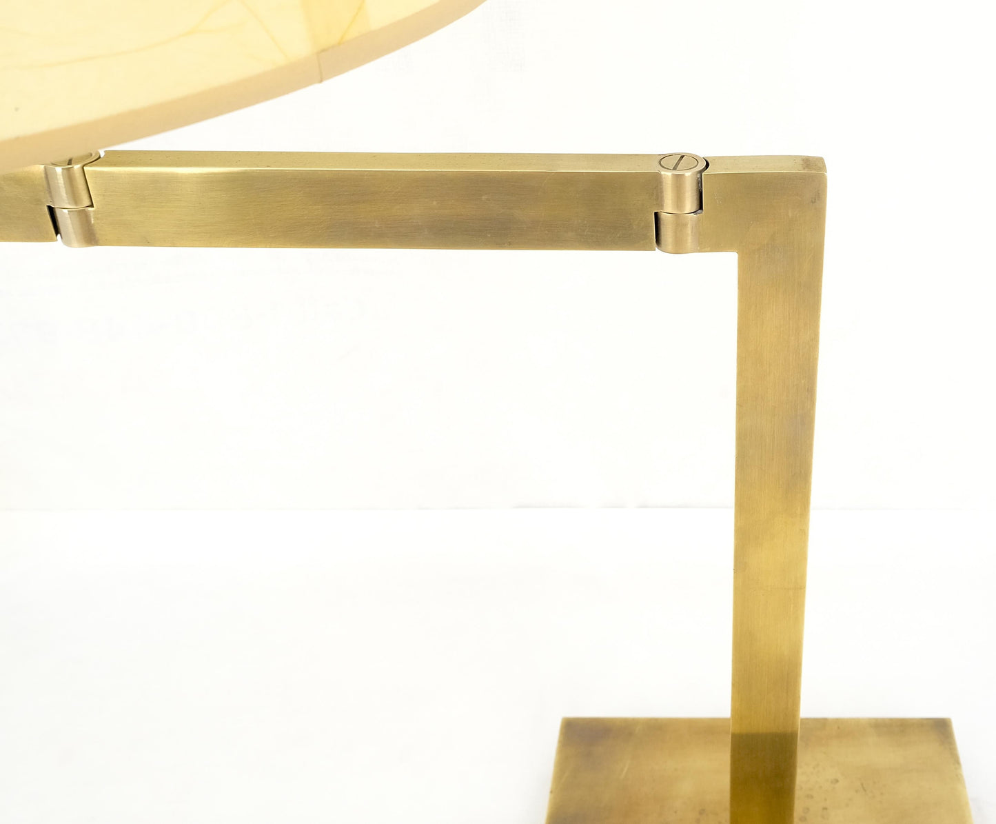 EstablishedLines MId Century Modern Solid Bronze or Brass Adjustable Arm Table Lamp w/ Shade MINT