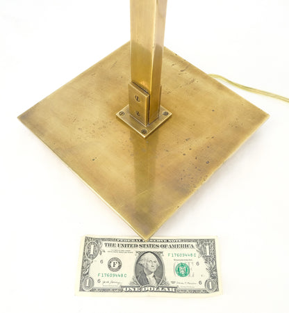 EstablishedLines MId Century Modern Solid Bronze or Brass Adjustable Arm Table Lamp w/ Shade MINT