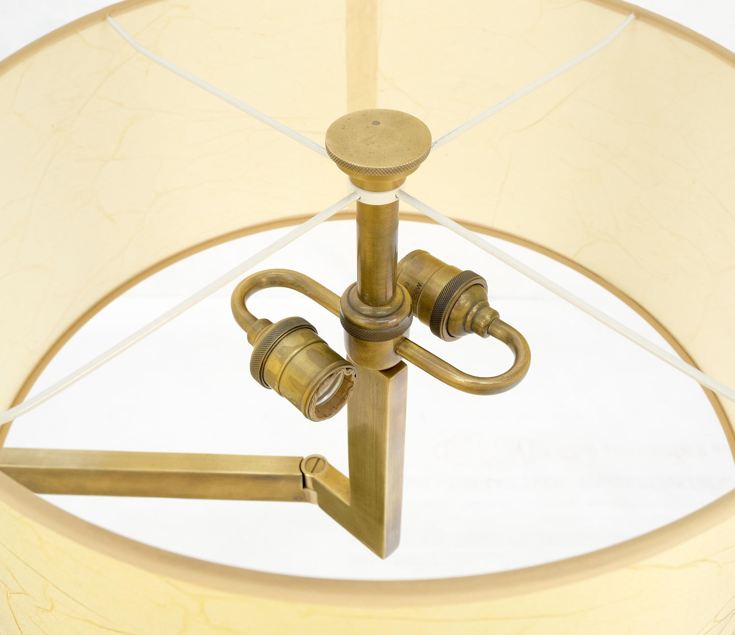 EstablishedLines MId Century Modern Solid Bronze or Brass Adjustable Arm Table Lamp w/ Shade MINT
