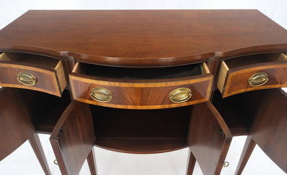 Banded Mahogany Federal Style Compact 50" Wide Sideboard Credenza Buffet MINT!