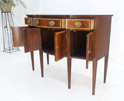 Banded Mahogany Federal Style Compact 50" Wide Sideboard Credenza Buffet MINT!