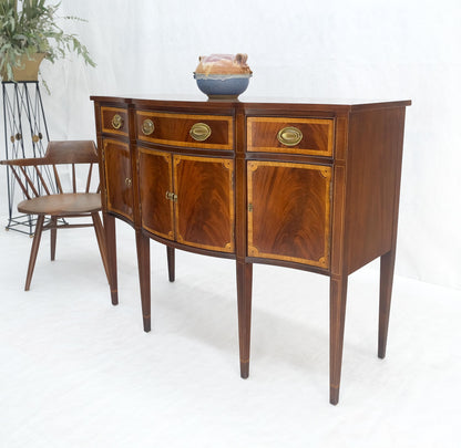 Banded Mahogany Federal Style Compact 50" Wide Sideboard Credenza Buffet MINT!