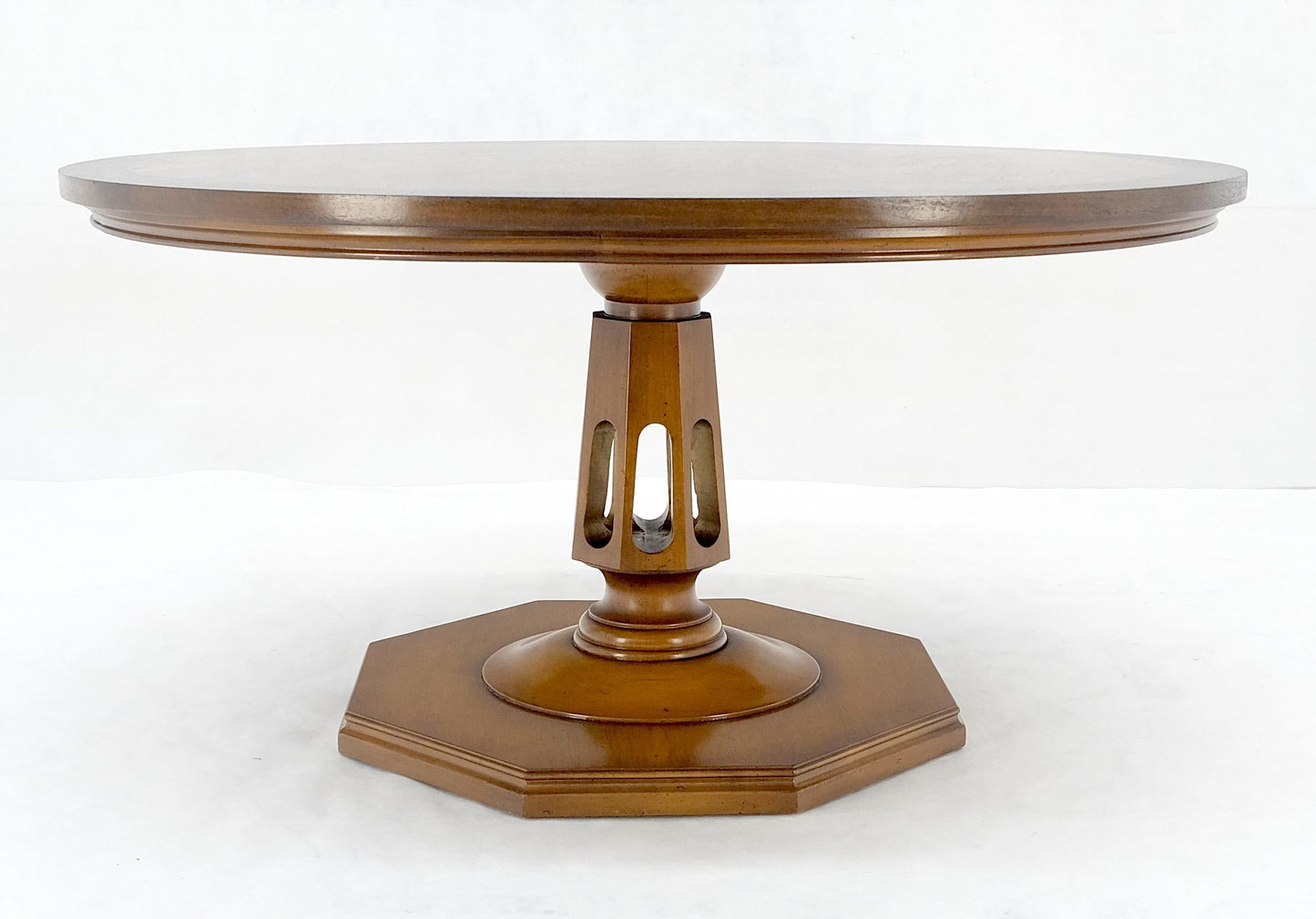EstablishedLines Very Fine Mid Century Modern 36" Round Rosewood Banded Top Coffee Table MINT