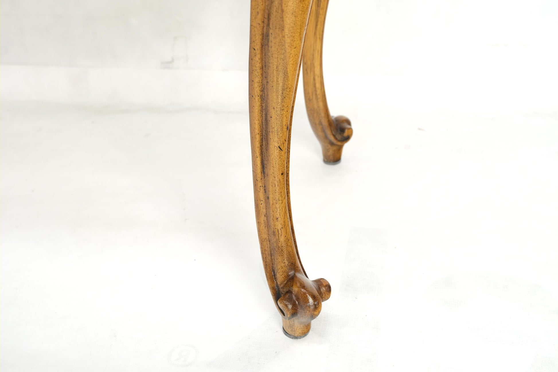 EstablishedLines Carved Serpentine Front 2 Drawers Cabriole Leg Console Sofa Entry Table