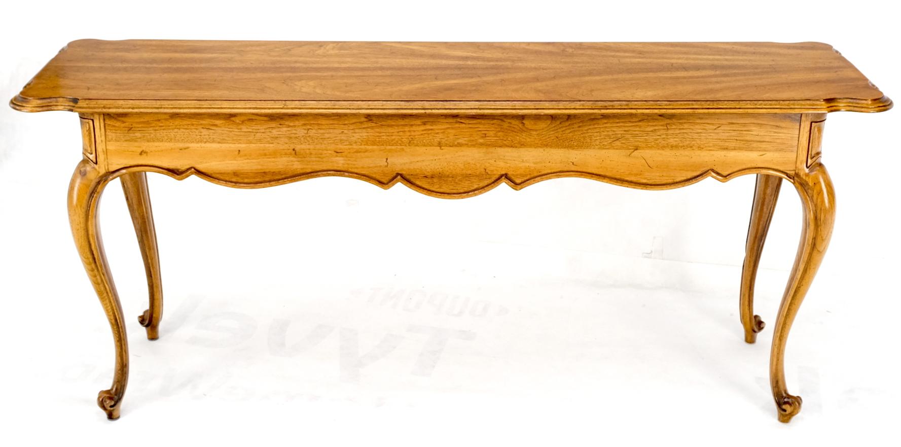 EstablishedLines Carved Serpentine Front 2 Drawers Cabriole Leg Console Sofa Entry Table