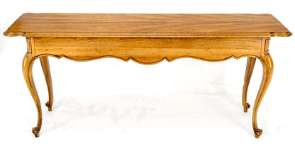 EstablishedLines Carved Serpentine Front 2 Drawers Cabriole Leg Console Sofa Entry Table