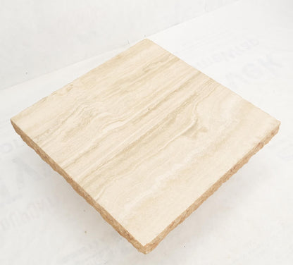 EstablishedLines Square Travertine Mid Italian Century Modern Live Edge Coffee Center Table
