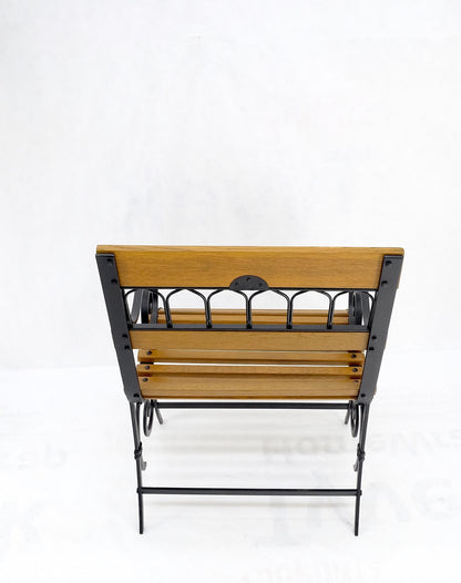 EstablishedLines Restored 1920s Wrought Iron & Oak Slat Park Bench Mint!