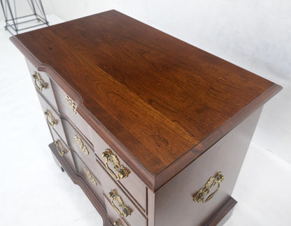 EstablishedLines Pair of Solid Cherry 3 Drawers Block Front Nightstands End Tables Stands MIINT