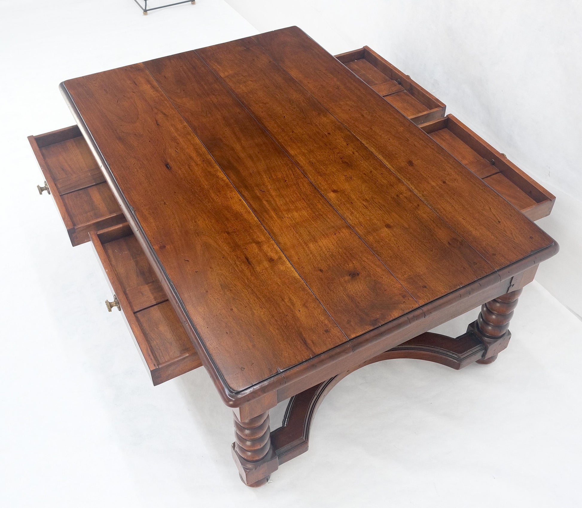 EstablishedLines Heavy Large 30x54 Spanish Colonial Solid Mahogany Italian Coffee Table w/ Drawer