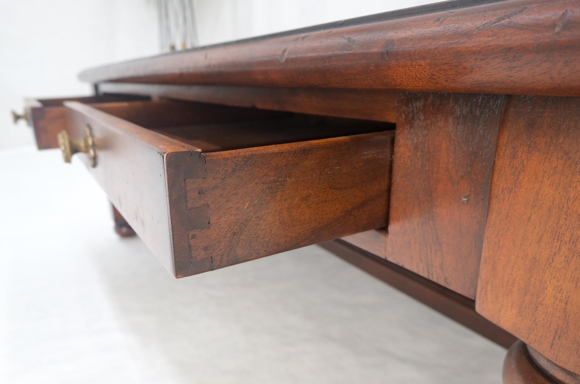 EstablishedLines Heavy Large 30x54 Spanish Colonial Solid Mahogany Italian Coffee Table w/ Drawer