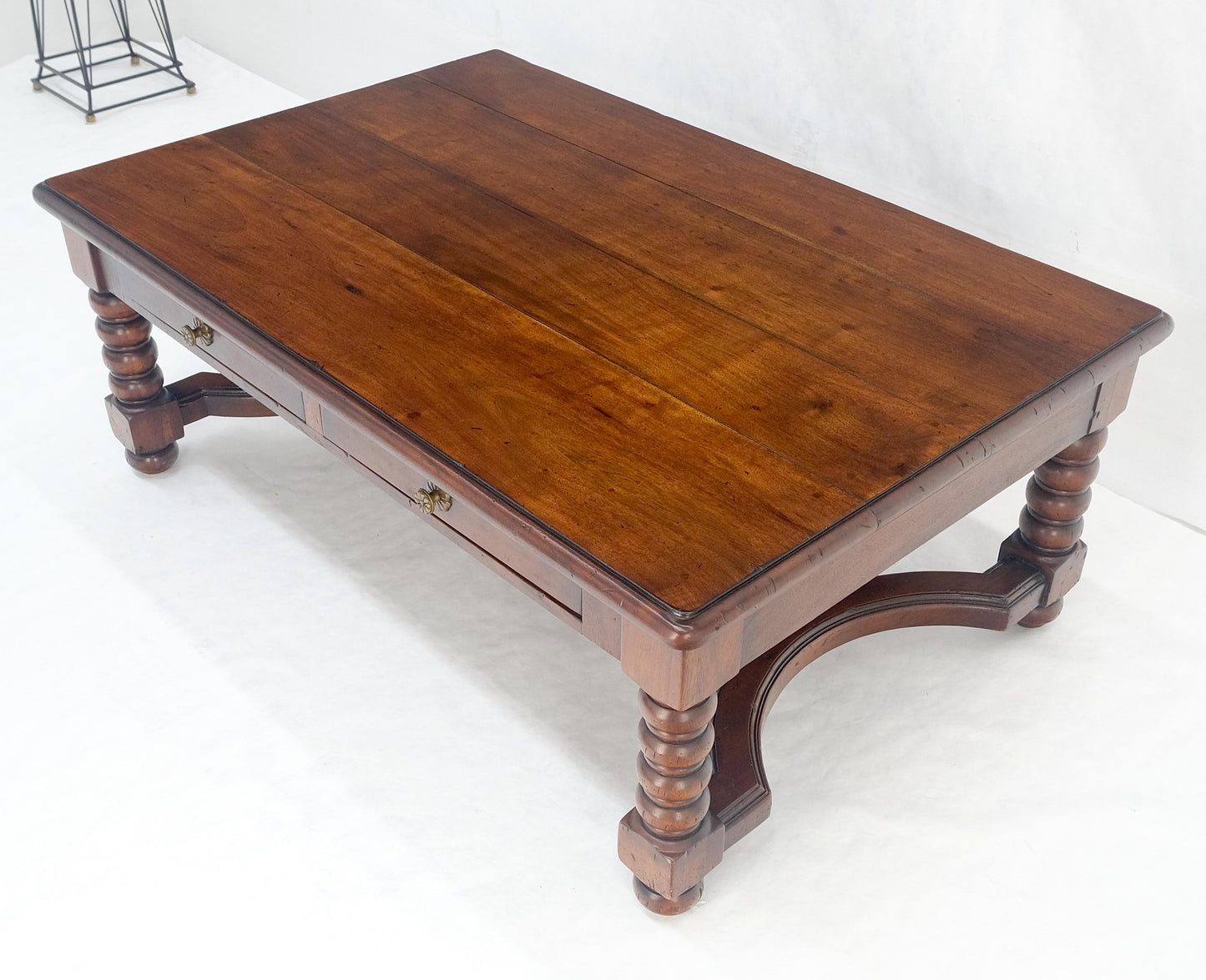EstablishedLines Heavy Large 30x54 Spanish Colonial Solid Mahogany Italian Coffee Table w/ Drawer