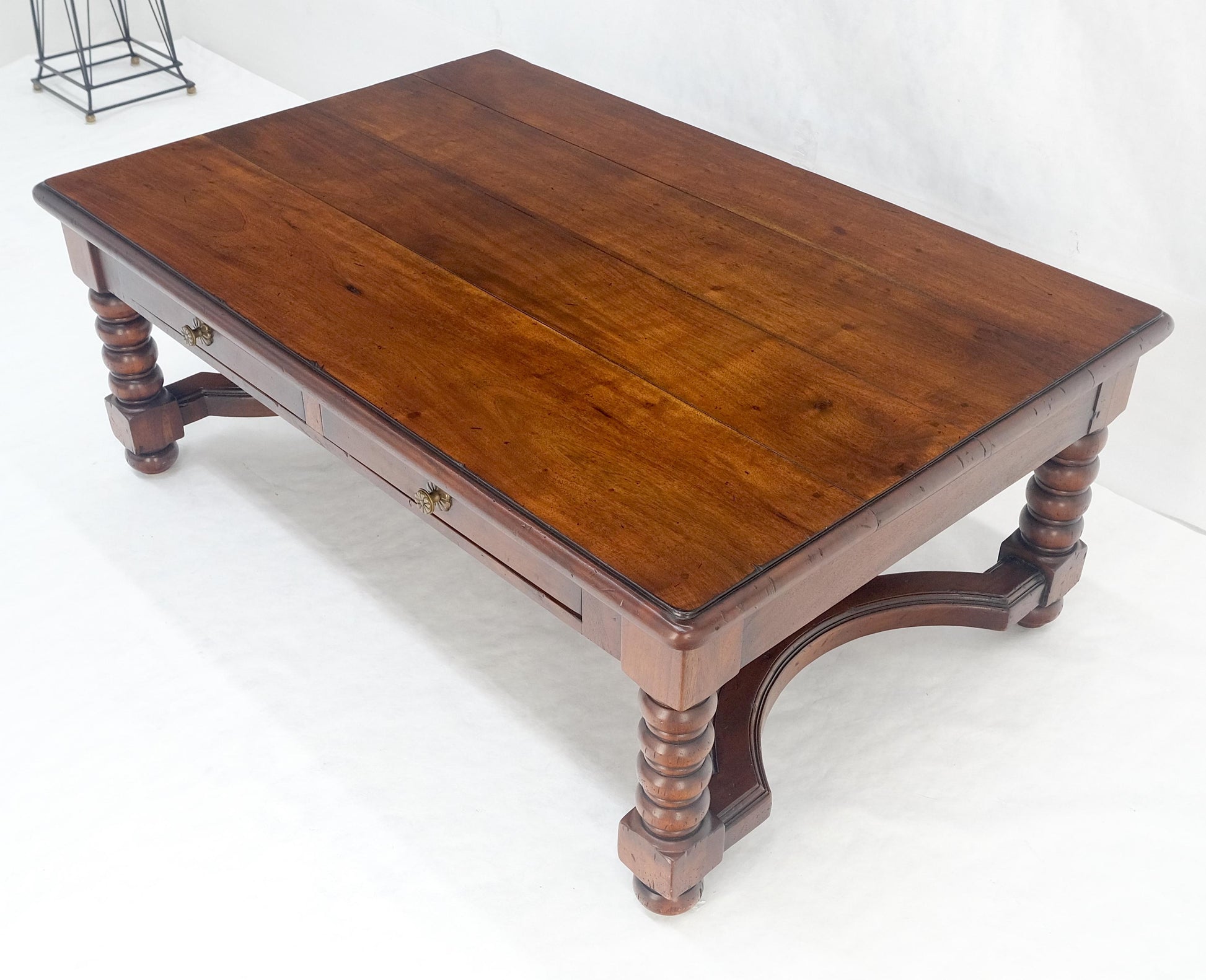 EstablishedLines Heavy Large 30x54 Spanish Colonial Solid Mahogany Italian Coffee Table w/ Drawer