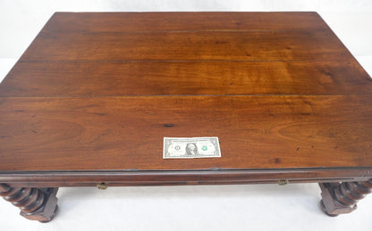 EstablishedLines Heavy Large 30x54 Spanish Colonial Solid Mahogany Italian Coffee Table w/ Drawer