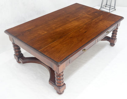 EstablishedLines Heavy Large 30x54 Spanish Colonial Solid Mahogany Italian Coffee Table w/ Drawer