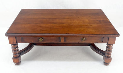 EstablishedLines Heavy Large 30x54 Spanish Colonial Solid Mahogany Italian Coffee Table w/ Drawer