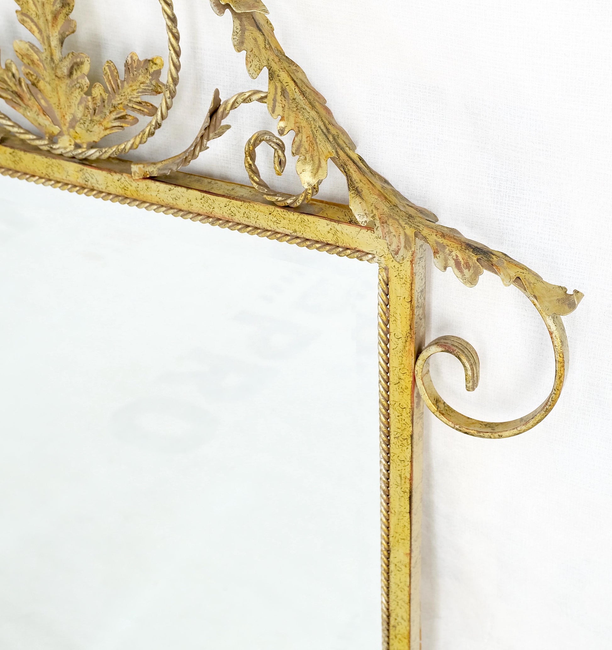 EstablishedLines Pair of Regency Style Gilt Metal Rectangle Wall Mirrors Mint!