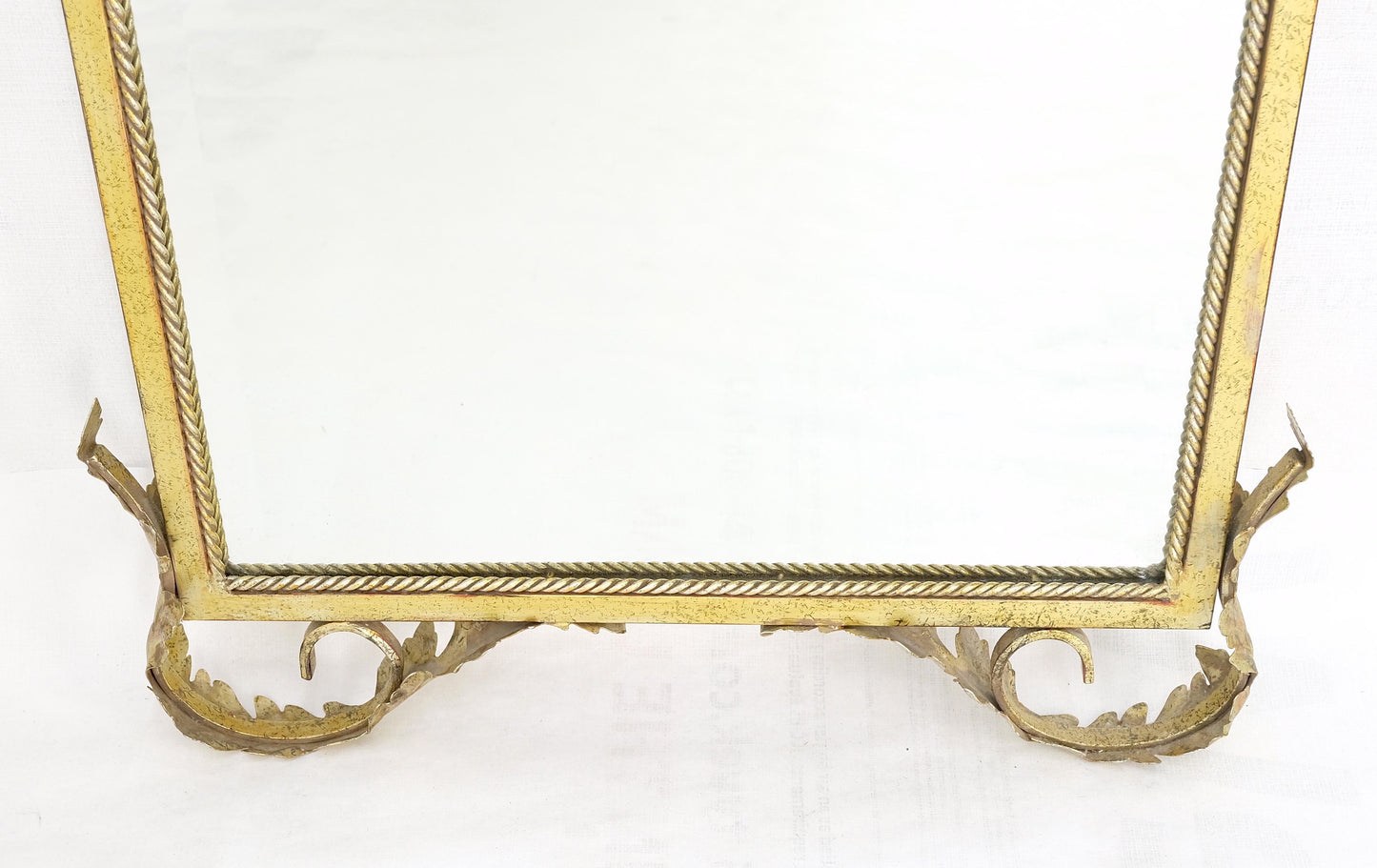 EstablishedLines Pair of Regency Style Gilt Metal Rectangle Wall Mirrors Mint!