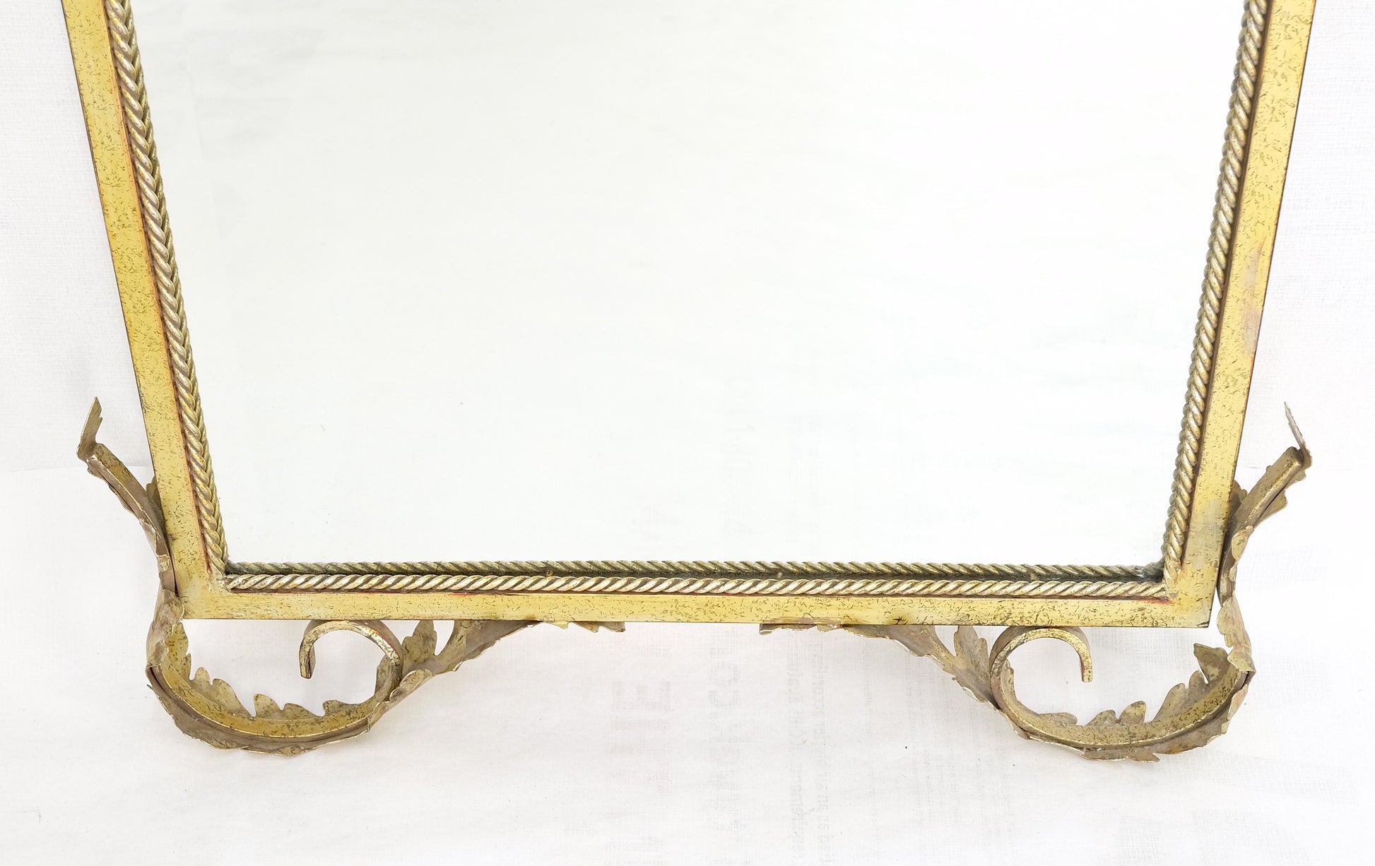 EstablishedLines Pair of Regency Style Gilt Metal Rectangle Wall Mirrors Mint!