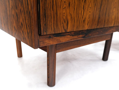 EstablishedLines Pair of Gallery Top Danish Mid Century Modern Rosewood End Tables Night Stands