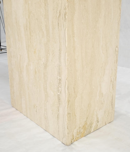 EstablishedLines Made in Italy Single Pedestal Base Travertine 6 Foot Console Sofa Table MINT!