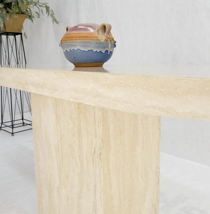 EstablishedLines Made in Italy Single Pedestal Base Travertine 6 Foot Console Sofa Table MINT!