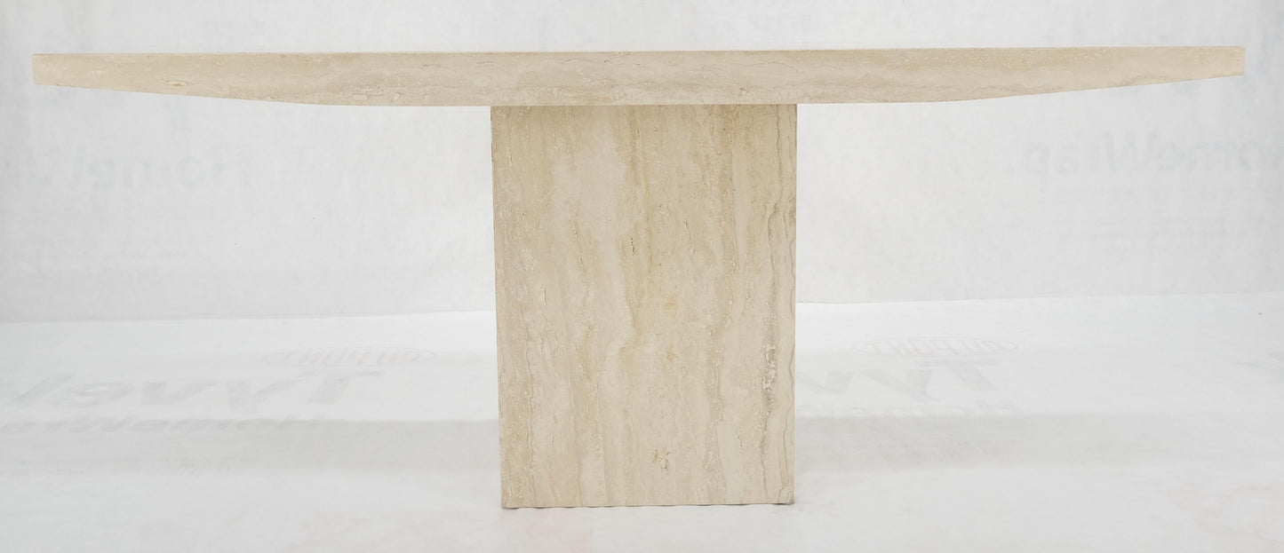 EstablishedLines Made in Italy Single Pedestal Base Travertine 6 Foot Console Sofa Table MINT!