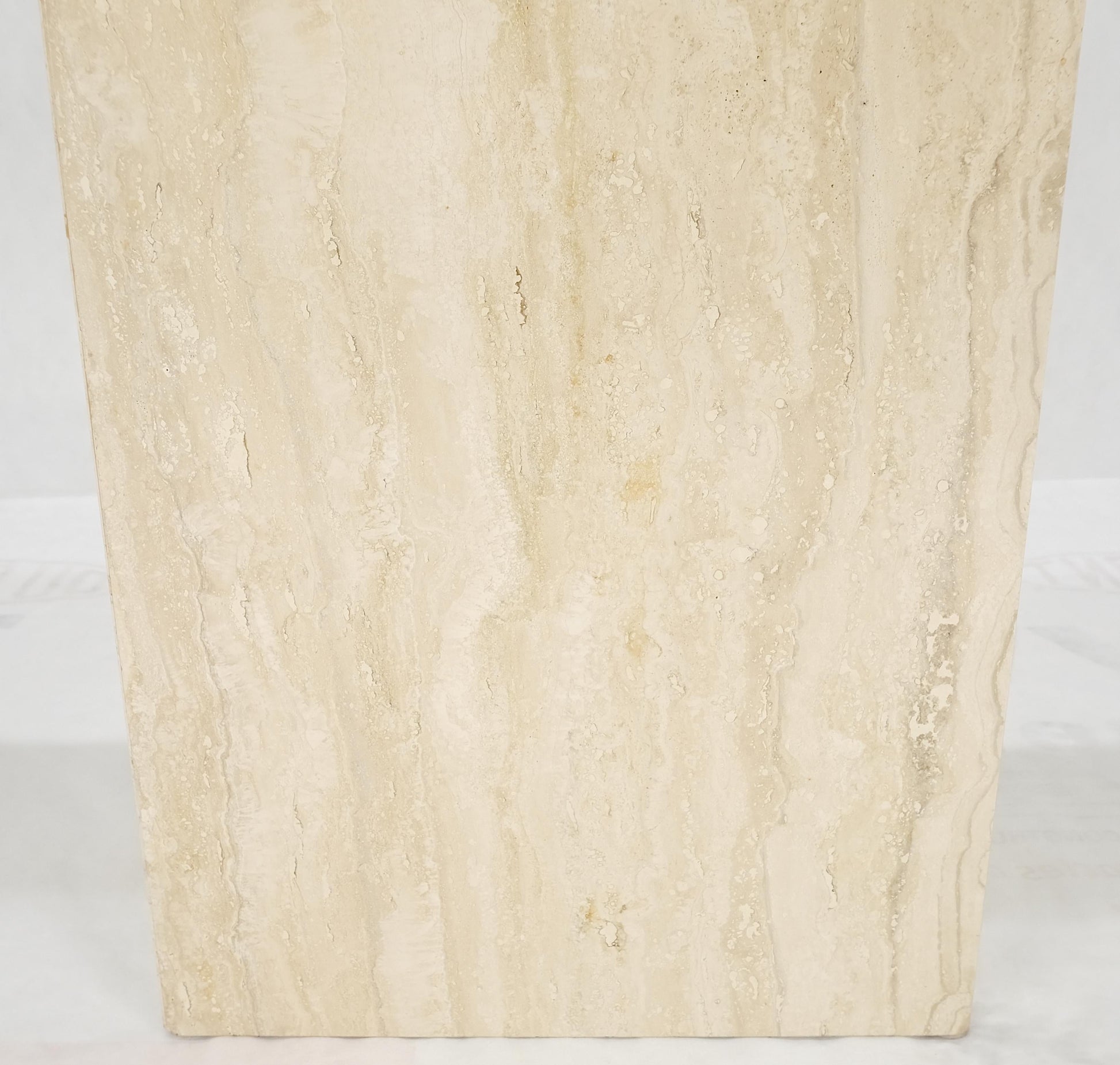 EstablishedLines Made in Italy Single Pedestal Base Travertine 6 Foot Console Sofa Table MINT!