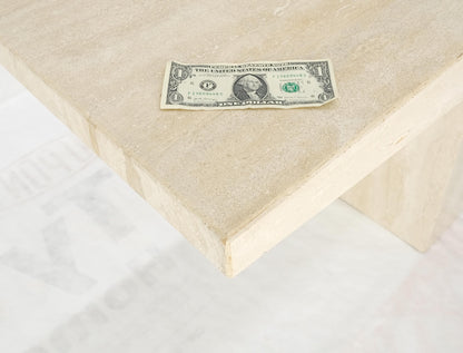 EstablishedLines Made in Italy Single Pedestal Base Travertine 6 Foot Console Sofa Table MINT!