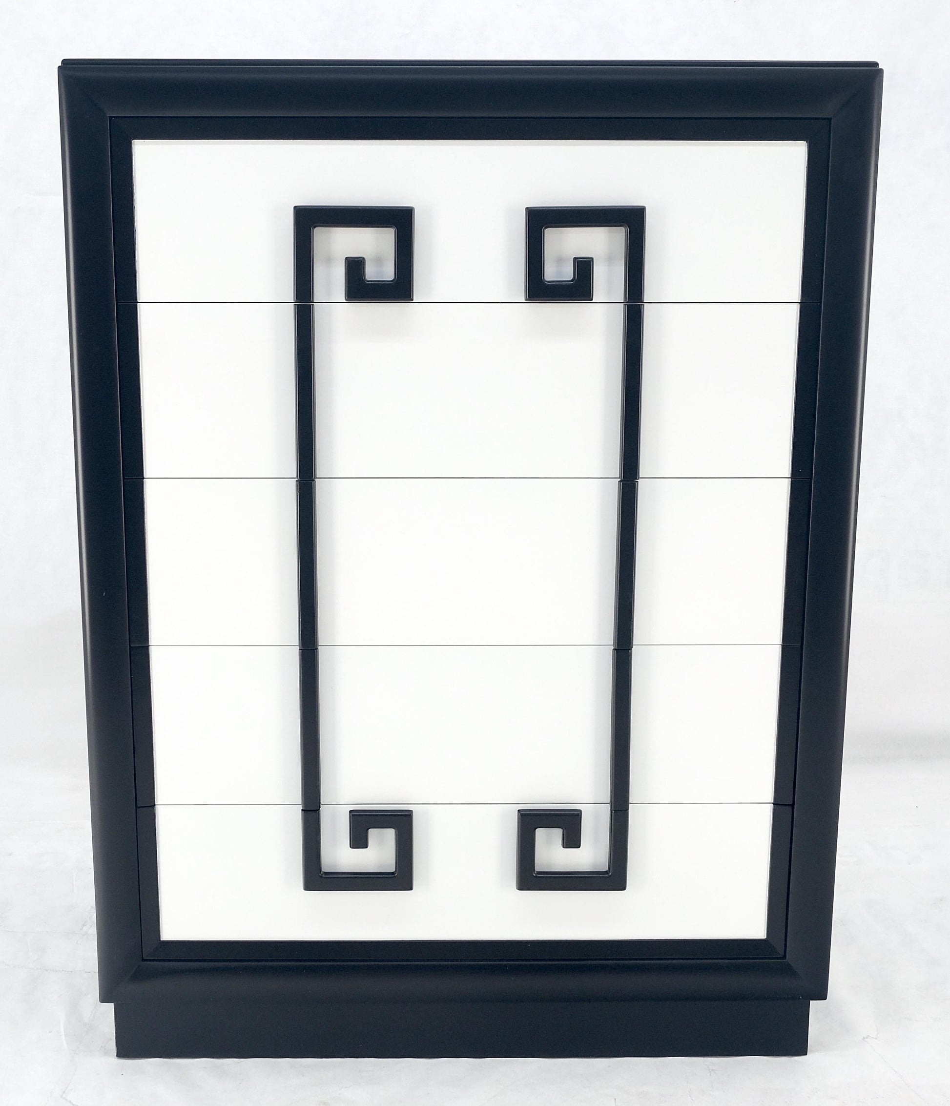 EstablishedLines Kittinger Black & White Lacquer Mandarin Chest of 5 Drawers Dresser MINT!