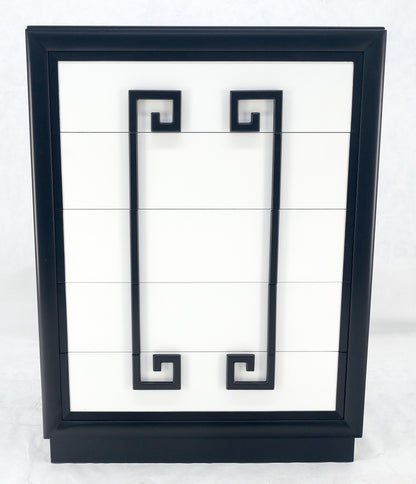 EstablishedLines Kittinger Black & White Lacquer Mandarin Chest of 5 Drawers Dresser MINT!