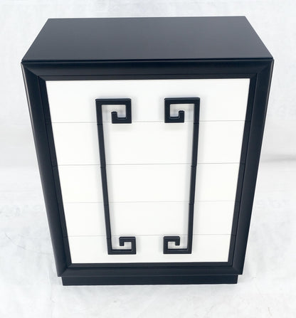 EstablishedLines Kittinger Black & White Lacquer Mandarin Chest of 5 Drawers Dresser MINT!