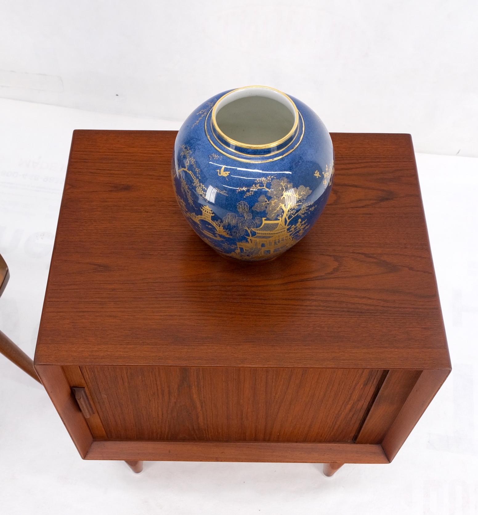 EstablishedLines Danish Mid-Century Modern Tambour Door One Drawer End Table Night Stand Mint!