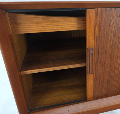 EstablishedLines Danish Mid-Century Modern Tambour Door One Drawer End Table Night Stand Mint!
