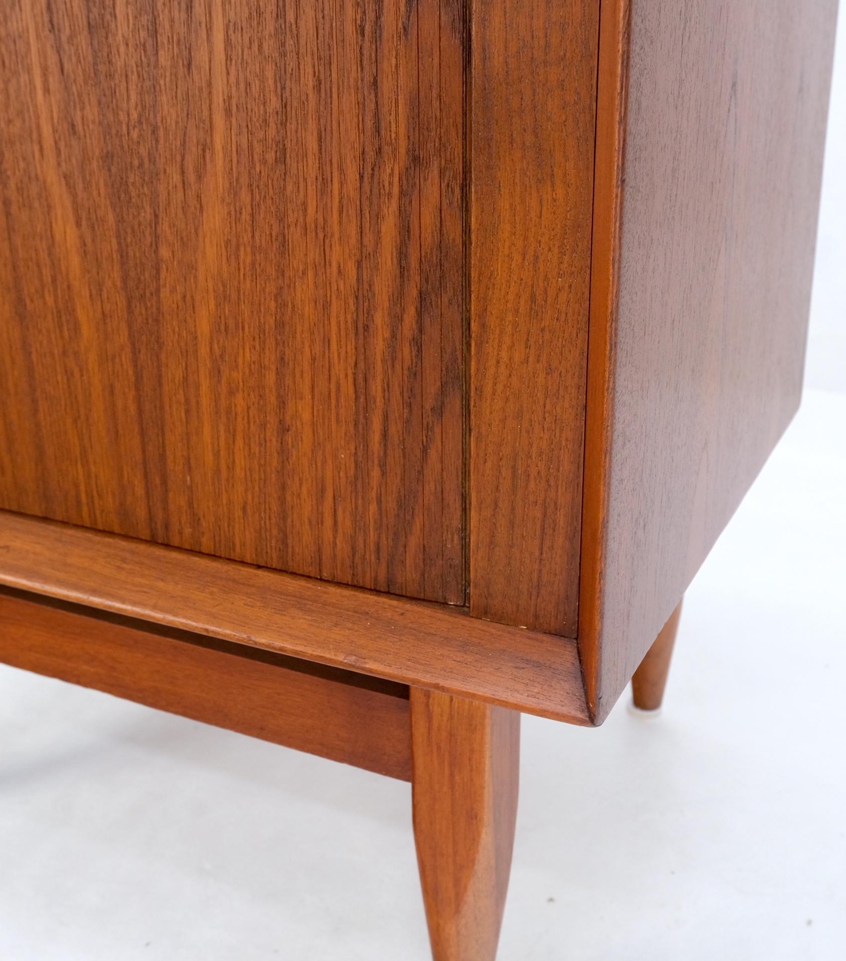 EstablishedLines Danish Mid-Century Modern Tambour Door One Drawer End Table Night Stand Mint!